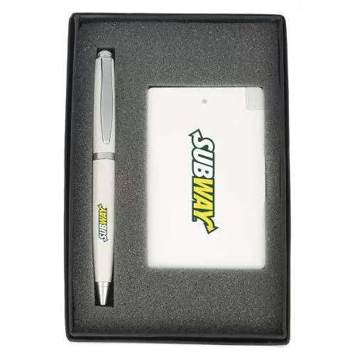 Gift Set Power Bank 2500 Mah and Pen