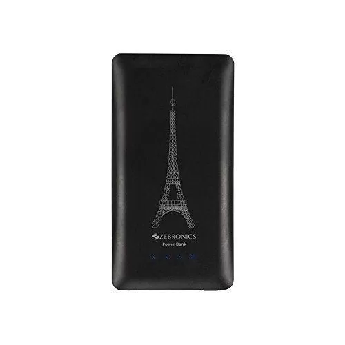 Zebronics PG4000S1 4000mAH Lithium Ion Power Bank with Suction Cup (Black)