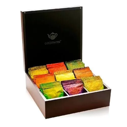 Goodwyn ALLURING CHEST 90 TEA BAGS- A ROYAL EXOTIC WOODEN TEA BOX