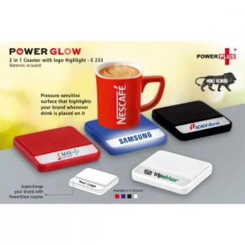 POWERGLOW COASTER WITH LOGO HIGHLIGHT (BATTERIES INCLUDED) E233 