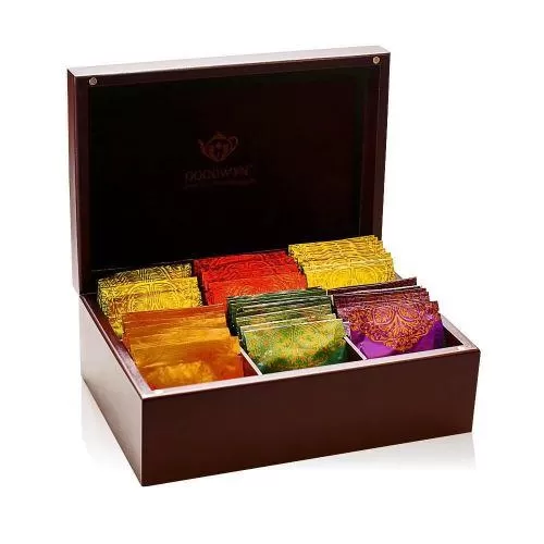 GOODWYN TEA ALLURING CHEST 60 TEA BAGS- A ROYAL EXOTIC WOODEN TEA BOX