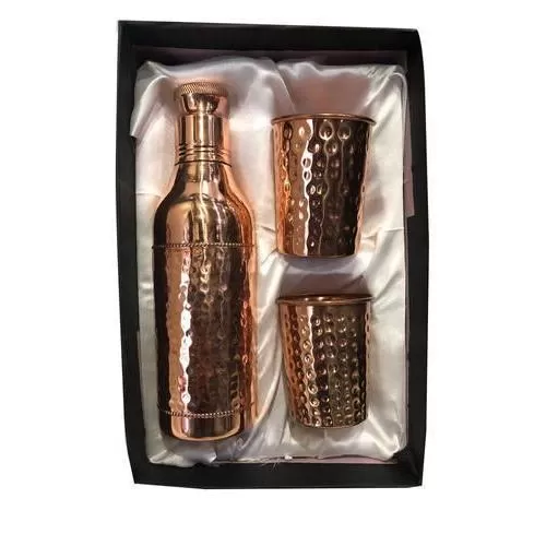 Champagne Bottle & 2 Glass Copper 800ML+300ML*2 DC-199 