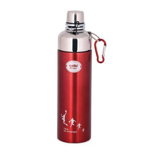 Cello Stainless Steel Flask Sleek 600ml