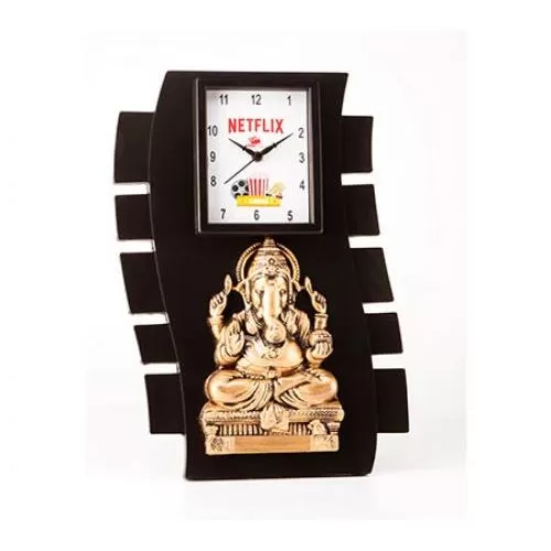 Wall Ganesha with Clock  ED 1804