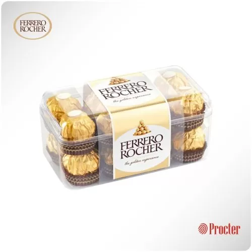 Ferrero Rocher 16 Pcs. Exquisite Hazelnut and Milk Chocolate