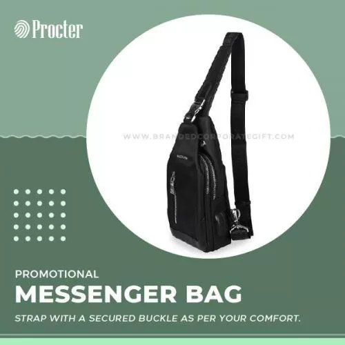 Killer Black Cross messenger bag with USB Port KL-INST-SL1802