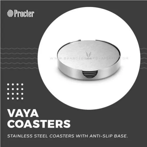 VAYA STAINLESS STEEL ROUND COASTER