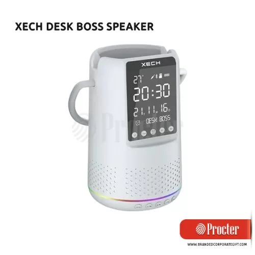 XECH DESKBOSS Speaker With Phone Holder Digital Clock with Alarm