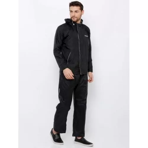 Zeel Mens Black Rainsuit