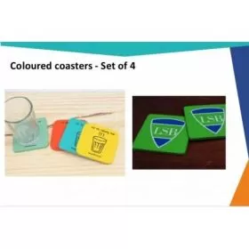 Coloured coasters - Set of 4