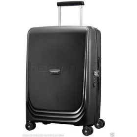 NEW SAMSONITE OPTIC SMALL 55cm HARDSIDE SUITCASE METALLIC BLACK LUGGAGE TRAVEL