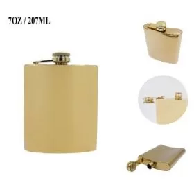 7OZ GOLD HIP FLASK HA-006