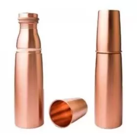 Copper Bottle with Glass