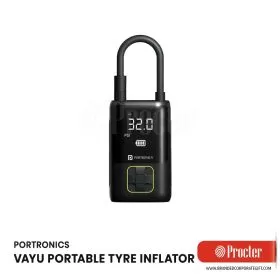 Portronics VAYU Portable Tyre Inflator Air Compressor with Digital Display