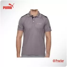 Puma ESN Plain Polo T-Shirt Black/Steel Grey