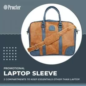 Stylish Tan & Blue Carthorse Leatherette Messenger Bag CH-LP-03